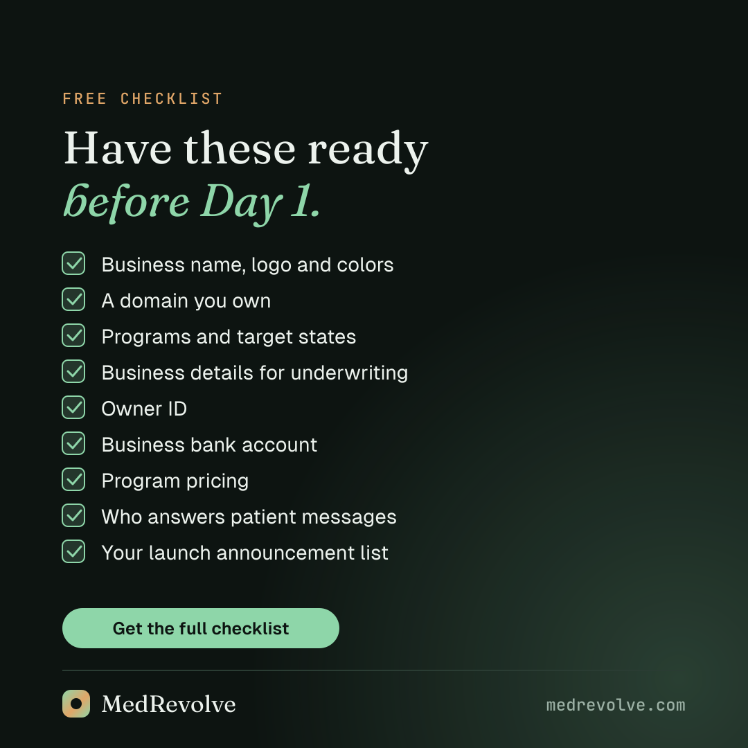 Checklist of items to prepare before launch day, with a button to get the full checklist.